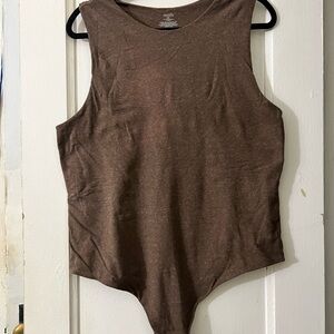 Nuuds Brown Sleeveless Bodysuit